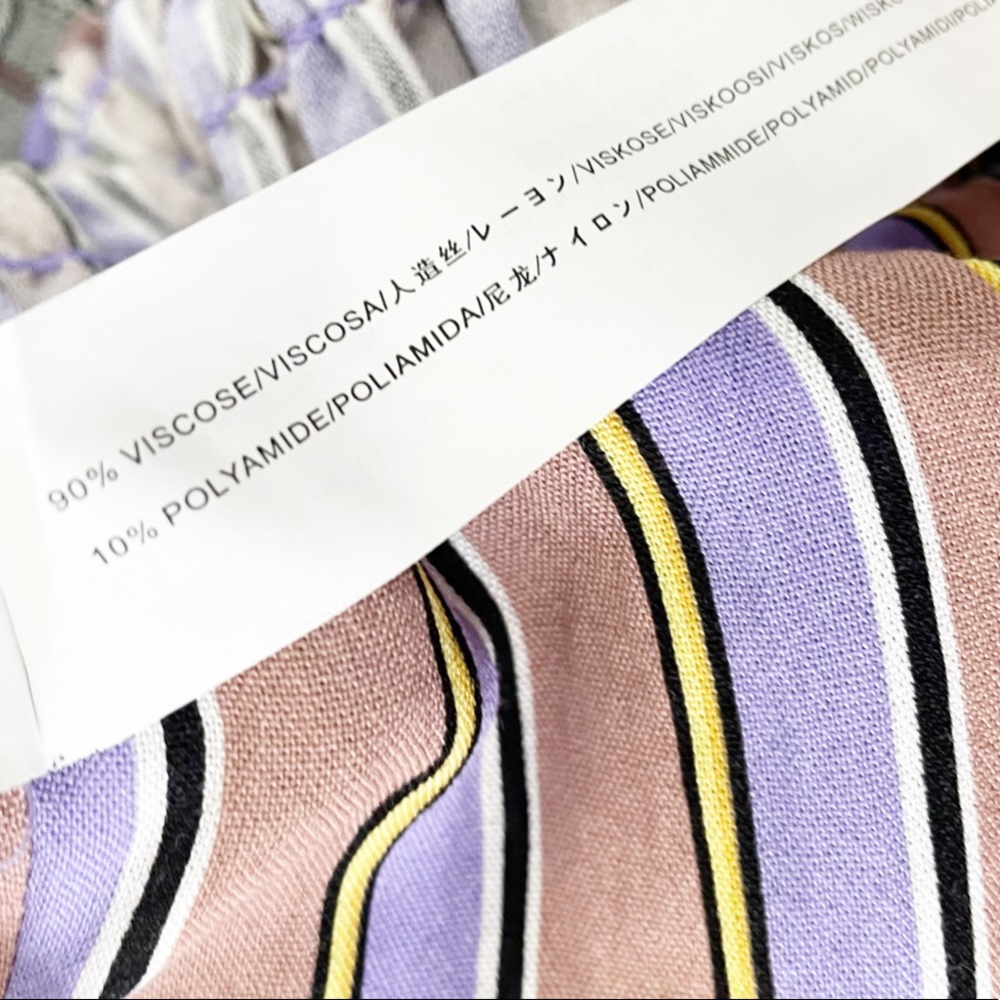 Moon River Striped Belted Crop Top Purple Small - Picture 5 of 5